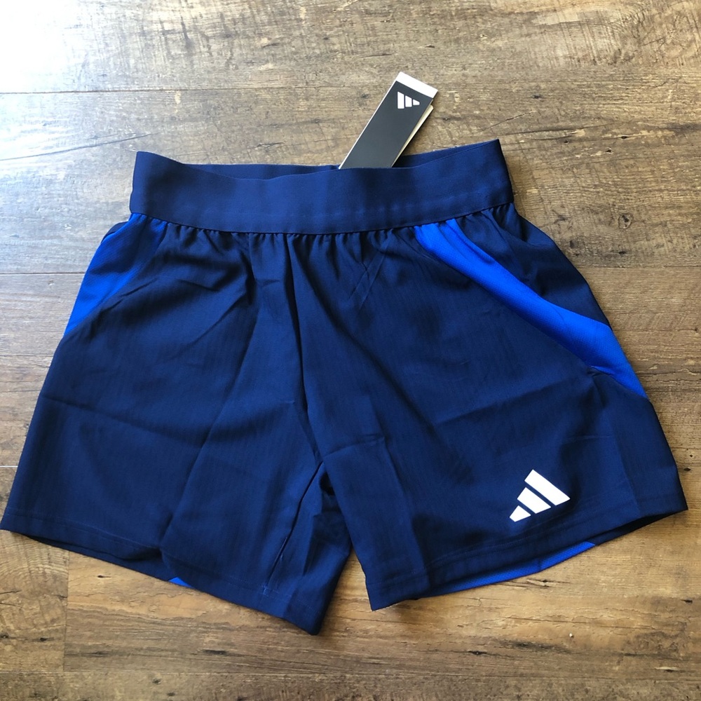 Adidas Navy and Royal Blue Women's Soccer Shorts